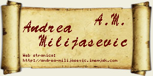 Andrea Milijašević vizit kartica